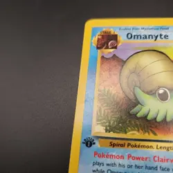 Pokemon TCG Omanyte Fossil 1st Edition Card 52/62 LP - Image 5