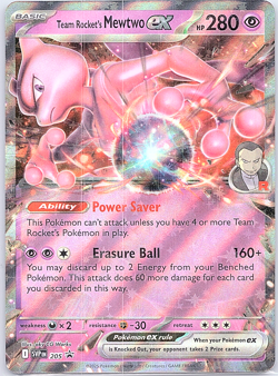 Team Rocket's Mewtwo ex 205 Sv: Scarlet & Violet Promo Cards Holo - Image 1