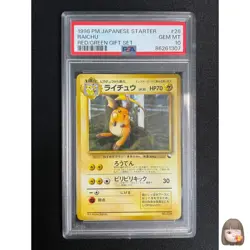 [PSA 10] Raichu Pokemon Card Japanese No.026 Red/Green Gift Set Starter Vintage - Image 1