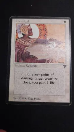 English Spirit Link Played MTG magic Legends A1 - Image 1