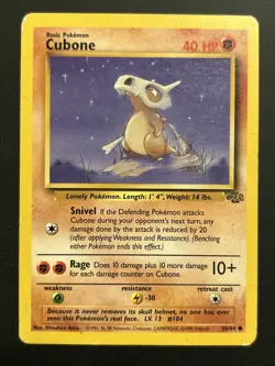 Pokemon TCG - Cubone - Jungle Unlimited - 50/64 Common - LP - Image 1