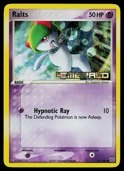 Pokemon Card - Ralts Emerald 61/106 Common Reverse Holo Stamped - Image 1