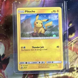 Pokemon TCG Sun & Moon Black Star Holo Pikachu SM183 NM Condition 2019 - Image 1