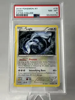 Pokemon Lugia Non Holo Rare XY Fates Collide 78/124 PSA8 - Image 1