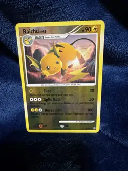 Pokemon TCG Cards Raichu 8/100 Stormfront Reverse Holo Rare - Image 1