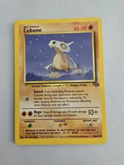 Cubone 50/64 - Jungle Set - VINTAGE WOTC Pokemon CARD NM - Image 1