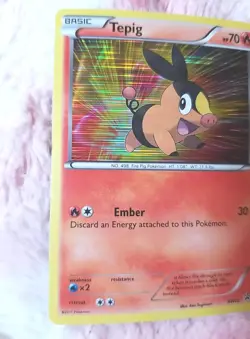 2011 Pokemon TCG TEPIG BW02 TINSEL HOLO BLACK STAR PROMO BLACK & WHITE - Image 2