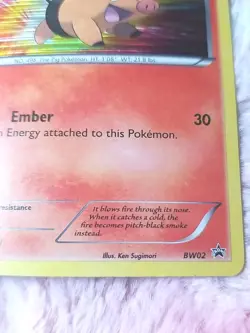 2011 Pokemon TCG TEPIG BW02 TINSEL HOLO BLACK STAR PROMO BLACK & WHITE - Image 4