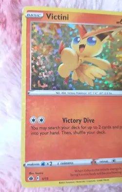 2022 Pokemon TCG Victini 5/15 McDonald's 2022 Holo Card HP - Image 2