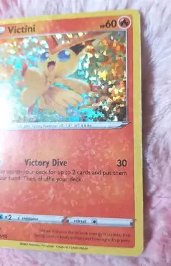 2022 Pokemon TCG Victini 5/15 McDonald's 2022 Holo Card HP - Image 3