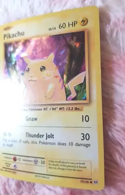 Pikachu Holo Cracked Ice Pokemon XY Evolutions Deck Exclusive 35/108 - Image 3