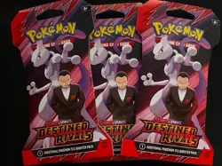 Pokemon TCG Destined Rivals Sleeved Booster New Sealed (LOT OF 3) - Image 1