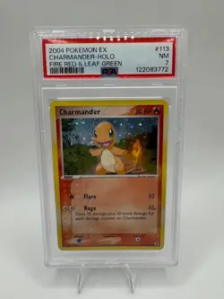 2002 Charmander 113/112 Fire Red & Leaf Green Holo Secret Rare PSA 7 Pokemon TCG - Image 1