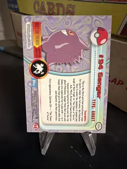 Pokemon Topps TV Gengar 94 Animation Series 2 GREAT CONDITION - Image 2