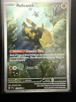 Pokemon 2024 Temporal Forces Relicanth #173/162 Illustration Rare NM - Image 1