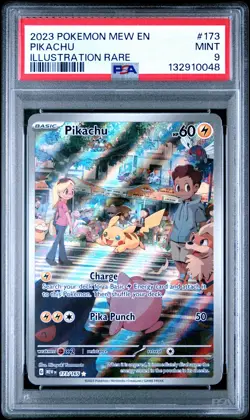 2023 POKEMON MEW EN-151 ILLUSTRATION RARE #173 PIKACHU PSA 9 - Image 1