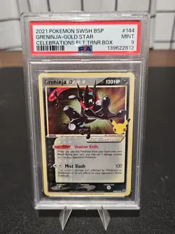 PSA 9 Greninja Gold Star SWSH144 Pokemon Celebrations Black Star Promo - Image 1