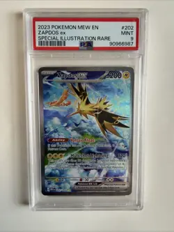 2023 POKEMON MEW EN-151 SPECIAL ILLUSTRATION RARE #202 ZAPDOS EX PSA 9 - Image 1