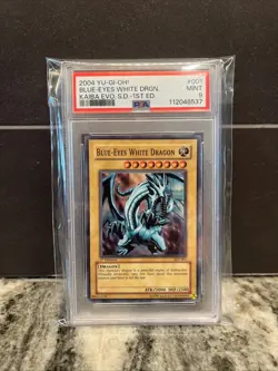 PSA 9 Blue Eyes White Dragon 2004 Kaiba Deck Holo 1st Edition SKE-001 Yugioh - Image 1