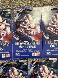 One Piece TCG (OP-14) The Azure Sea's Seven Booster Packs - English - Lot of 5 - Image 5