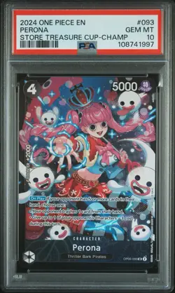 2024 One Piece Perona Store Treasure Cup OP06-093 PSA 10 Gem Mint - Image 1