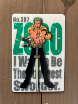 Roronoa Zoro One Piece Gummy Card Trading VINTAGE Gumi BANDAI 2003 #307⚓ - Image 1