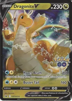 SWSH235 Dragonite V : Black Star Promo Card : Holo Rare : Pokemon GO Promo Card - Image 1