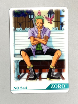 Zoro - No.244 - One Piece Gummy Plastic Vintage Card Japanese - Image 1