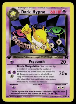 Pokemon Card - Dark Hypno Team Rocket 26/82 Rare 1st Edition - Image 1