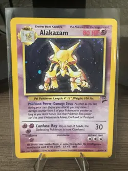 Pokemon 2000 Base Set 2 #1 Alakazam-Holo Card - Image 1