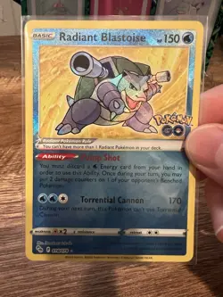 Pokemon Go TCG Radiant Blastoise Holo Rare Card Mint Condition 018/078 - Image 2