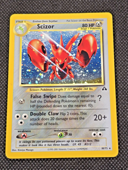 Pokemon TCG Scizor Neo Discovery 10/75 Holo Unlimited Rare Card - LP - Image 1