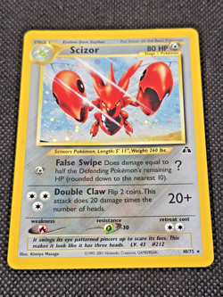 Pokemon TCG Scizor Neo Discovery 10/75 Holo Unlimited Rare Card - LP - Image 2