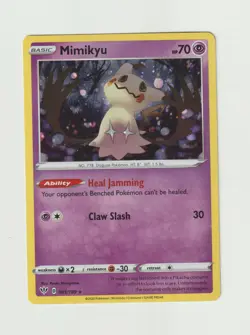 Mimikyu Pokemon TCG Sword & Shield Darkness Ablaze Card 081/189 Holo Rare - Image 1