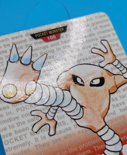 Pokemon Card Japanese - Hitmonlee No. 106 - Bandai Carddass - Red - Image 2