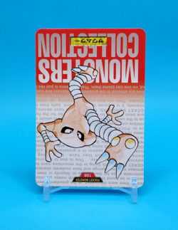 Pokemon Card Japanese - Hitmonlee No. 106 - Bandai Carddass - Red - Image 3