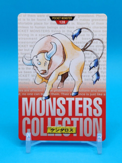 Pokemon Card Japanese - Tauros No. 128 - Bandai Carddass - Red - Image 1