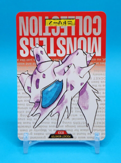 Pokemon Card Japanese - Nidorino No. 033 - Bandai Carddass - Red - Image 2