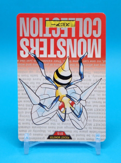 Pokemon Card Japanese - Beedrill No. 015 - Bandai Carddass - Red - Image 2