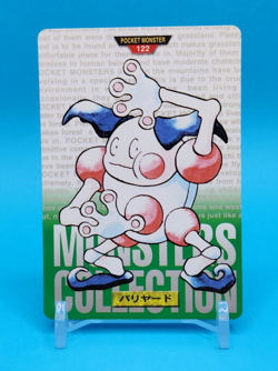 Pokemon Card Japanese - Mr. Mime No. 122 - Bandai Carddass - Green - Image 1