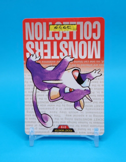 Pokemon Card Japanese - Rattata No. 019 - Bandai Carddass - Green - Image 2