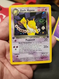 Team Rockets Dark Hypno #9 1st Edition LP 2000 Pokemon Card - Image 1