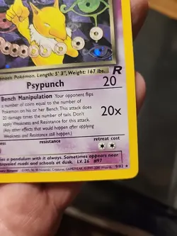 Team Rockets Dark Hypno #9 1st Edition LP 2000 Pokemon Card - Image 5