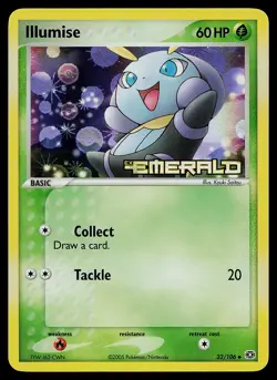 Pokemon Card - Illumise Emerald 32/106 Reverse Holo Stamped - Image 1