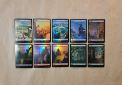 MTG Assassin's Creed FOIL Basic Land Set of 10 (NM/MINT) One of Each Artwork! - Image 1