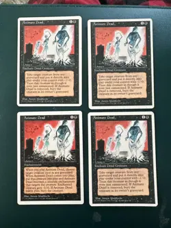 4 MtG Animate Dead: 4th Edition NM/LP ACTUAL PHOTOS! - Image 1