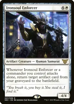 X 1 Ironsoul Enforcer NM-M Kamigawa Neon Dynasty 007 Commander MTG Magic - Image 1