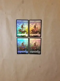 MTG Bloomburrow 4 FOIL Rabbit / Finch Formation 1/1 Token (NM/MINT) - Image 1