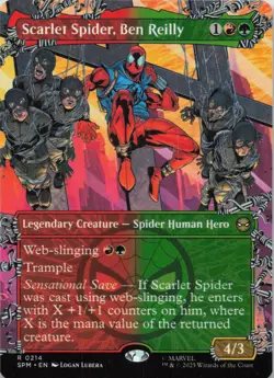 Scarlet Spider, Ben Reilly (Borderless) R Marvel's Spider-Man 214 LP-NM MTG - Image 1