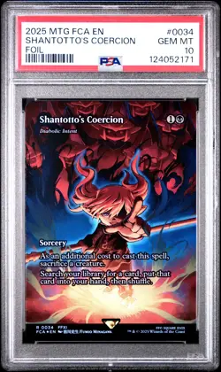 2025 MTG FINAL FANTASY THROUGH THE AGES FOIL #0034 SHANTOTTO'S COERCION PSA 10 - Image 1